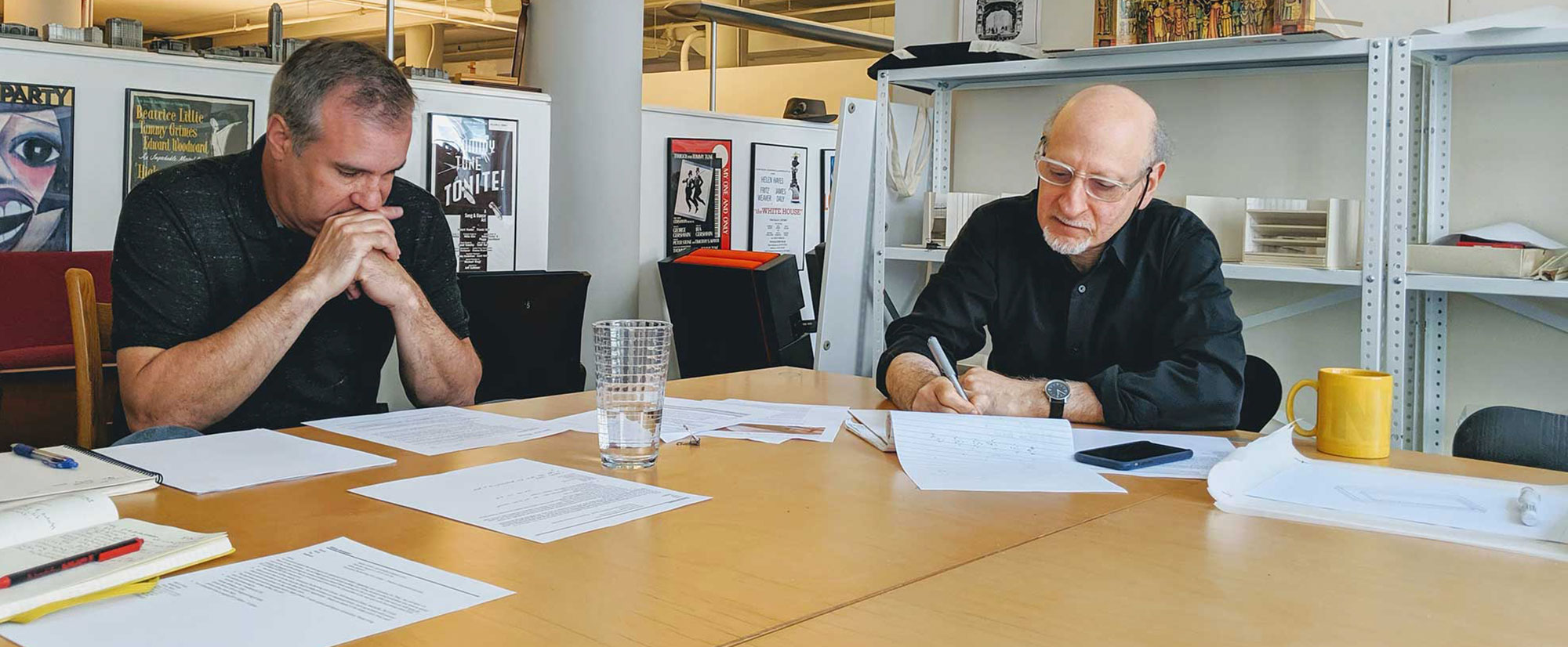 Robert Campbell and Josh Dachs working on a project Robert Campbell and Josh Dachs working on a project