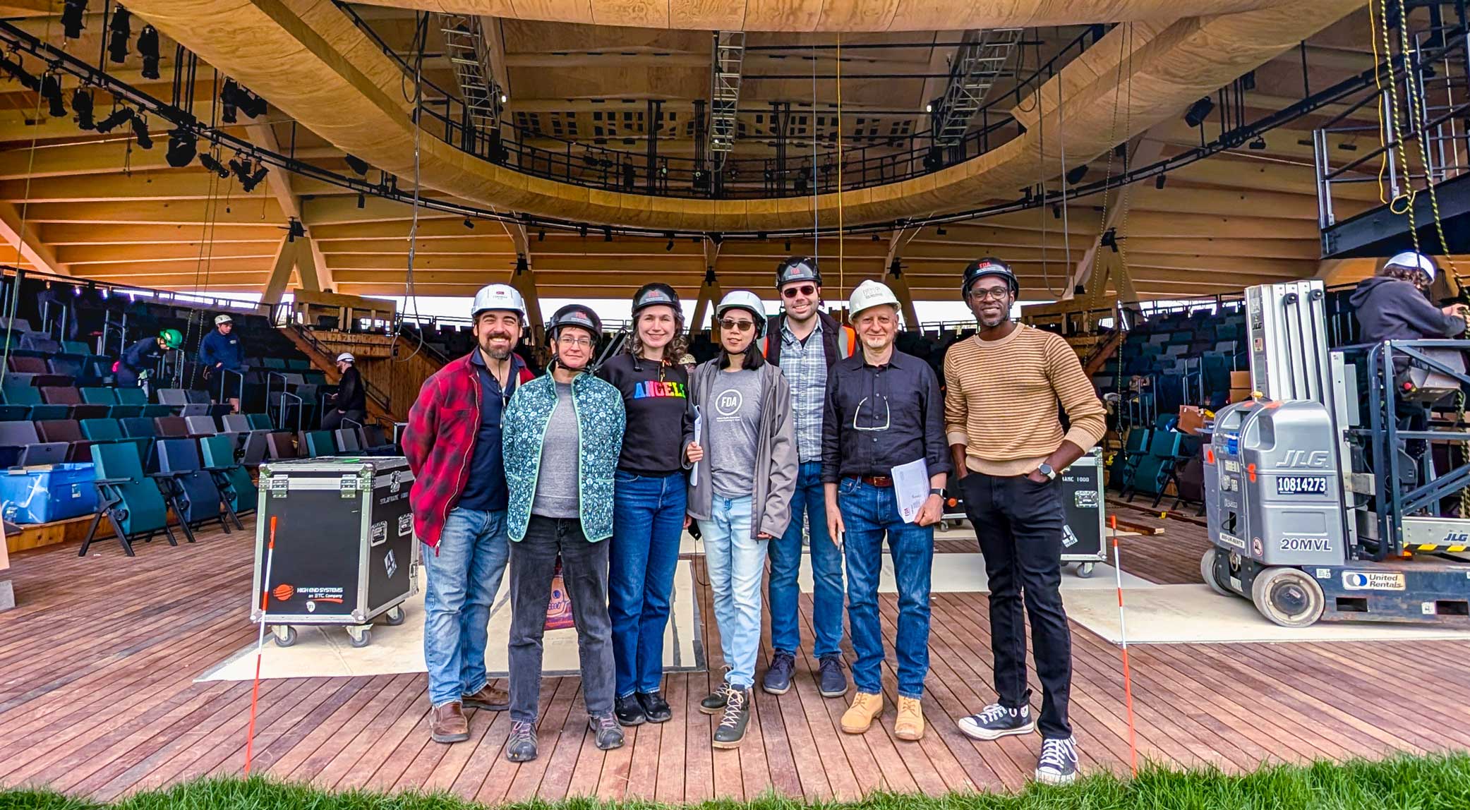 Fisher Dachs team standing in front of Hudson Valley Shakespeare's new venue