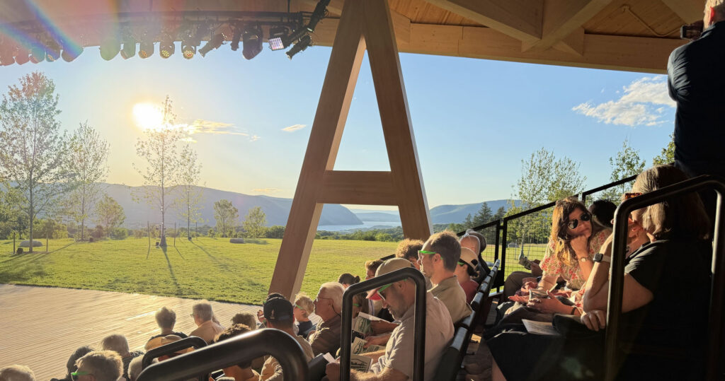 Hudson Valley Shakespeare Sunlight washing over audience in their seats